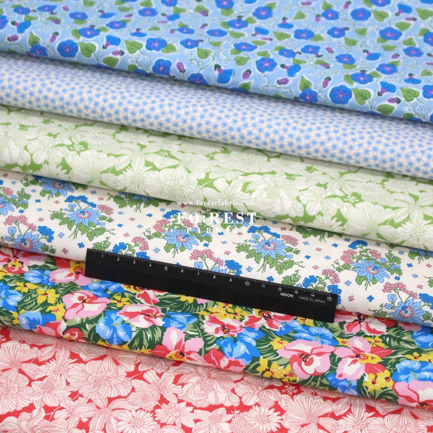 Quilting Liberty - Postcard from Paradise 2 fabric - FO:REST Fabric 布恩堂Liberty fabrictana lawnjapanese fabricykk zipper