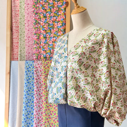 Quilting Liberty - Postcard from Paradise 2 fabric - FO:REST Fabric 布恩堂Liberty fabrictana lawnjapanese fabricykk zipper