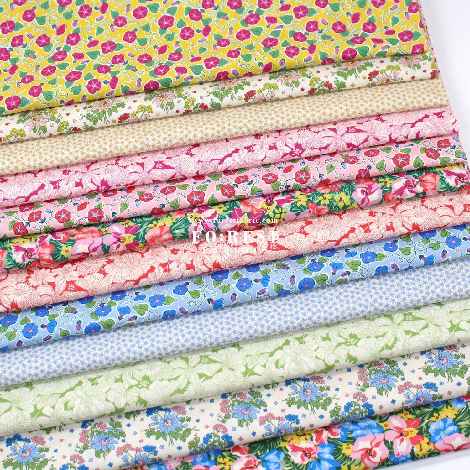 Quilting Liberty Postcard from Paradise fabric SET - FO:REST Fabric 布恩堂Liberty fabrictana lawnjapanese fabricykk zipper
