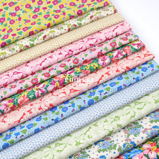 Quilting Liberty Postcard from Paradise fabric SET - FO:REST Fabric 布恩堂Liberty fabrictana lawnjapanese fabricykk zipper
