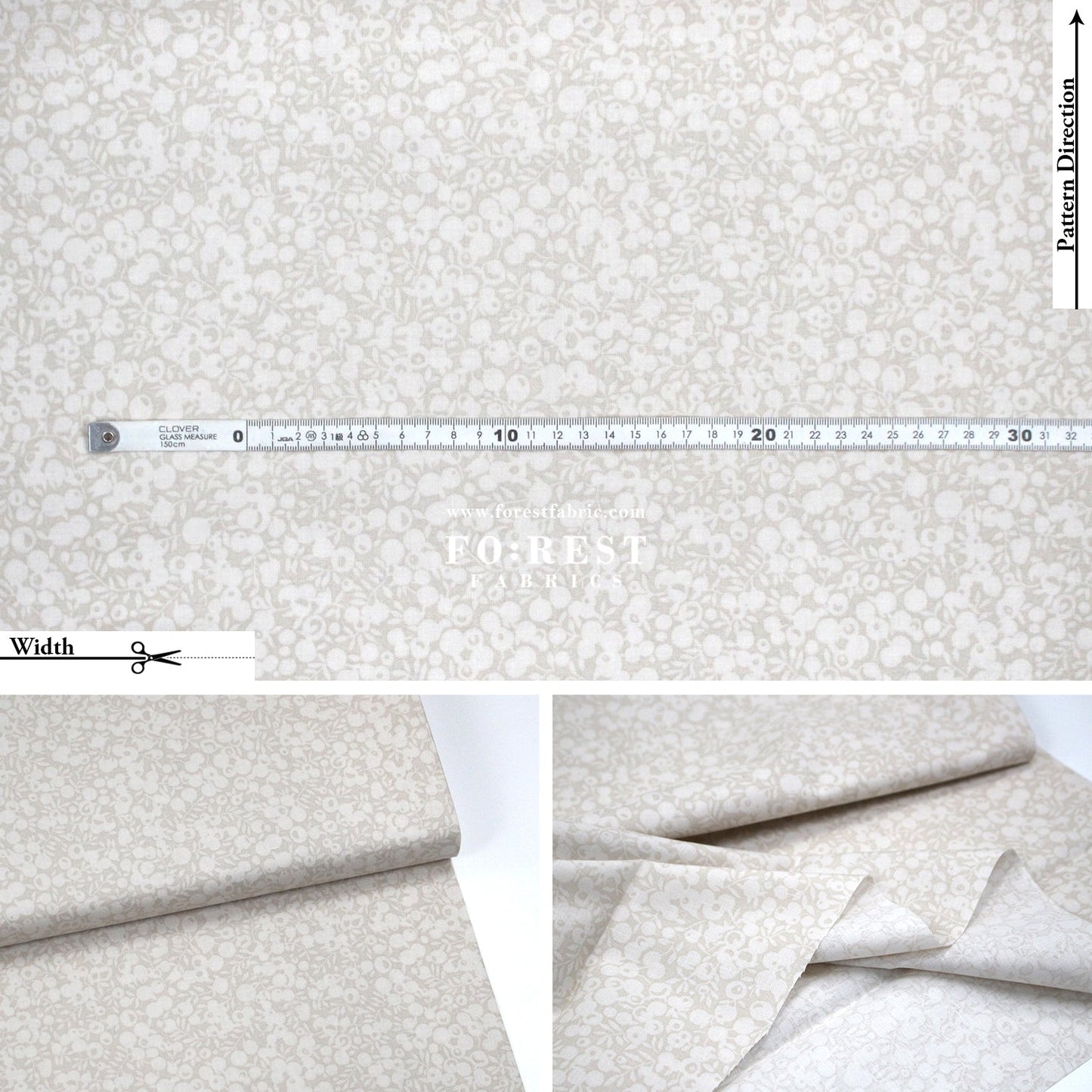 Quilting Liberty - Putty A - FO:REST Fabric 布恩堂Liberty fabrictana lawnjapanese fabricykk zipper