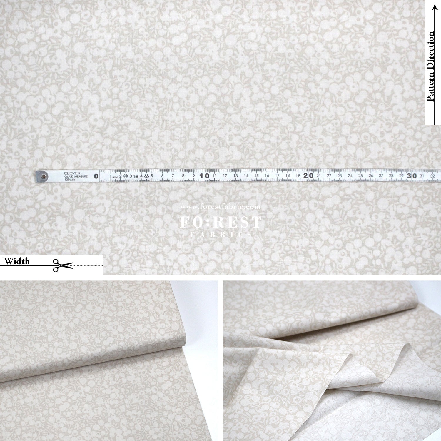 Quilting Liberty - Putty A - FO:REST Fabric 布恩堂Liberty fabrictana lawnjapanese fabricykk zipper