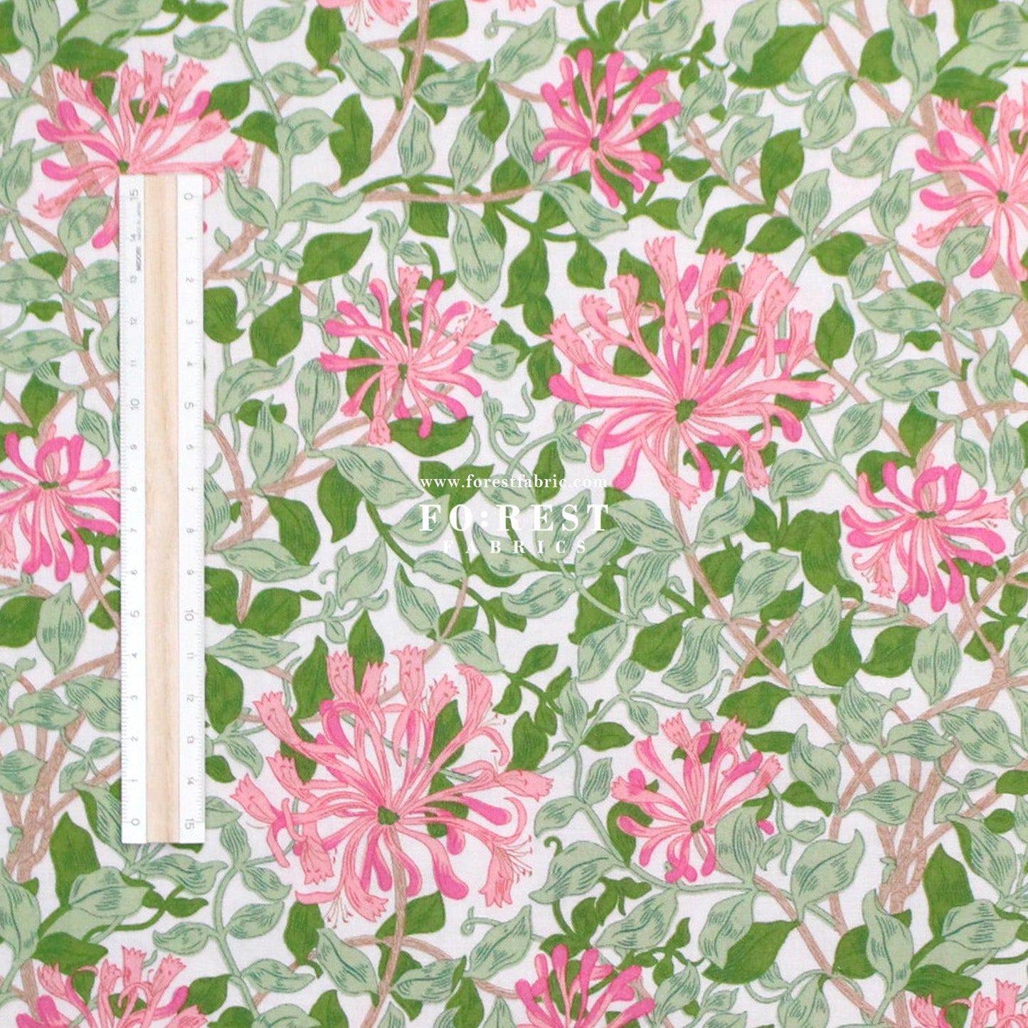 Quilting Liberty - Rrailing Honeysuckle 275cm Wide Width fabric - FO:REST Fabric 布恩堂Liberty fabrictana lawnjapanese fabricykk zipper