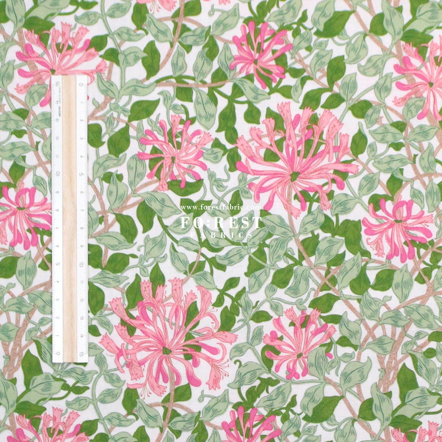 Quilting Liberty - Rrailing Honeysuckle 275cm Wide Width fabric - FO:REST Fabric 布恩堂Liberty fabrictana lawnjapanese fabricykk zipper