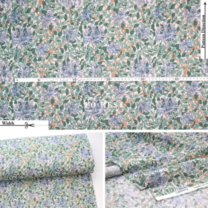 Quilting Liberty - Rrailing Honeysuckle 275cm Wide Width fabric - FO:REST Fabric 布恩堂Liberty fabrictana lawnjapanese fabricykk zipper