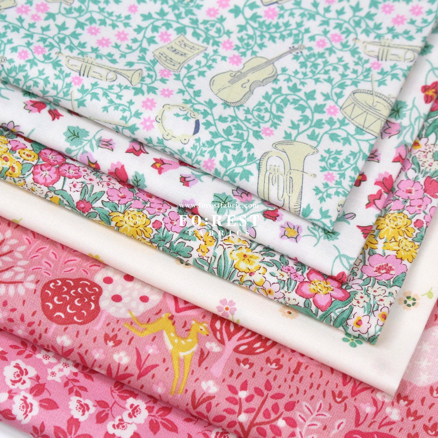 Quilting Liberty - Scented Rose fabric A - FO:REST Fabric 布恩堂Liberty fabrictana lawnjapanese fabricykk zipper