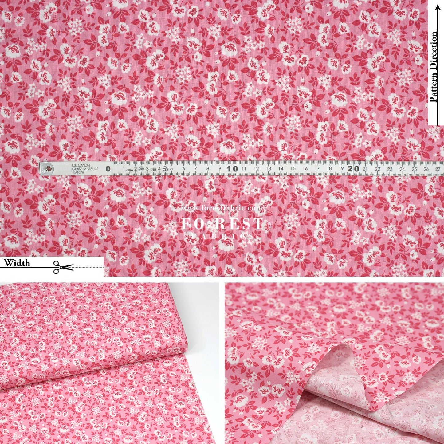 Quilting Liberty - Scented Rose fabric A - FO:REST Fabric 布恩堂Liberty fabrictana lawnjapanese fabricykk zipper