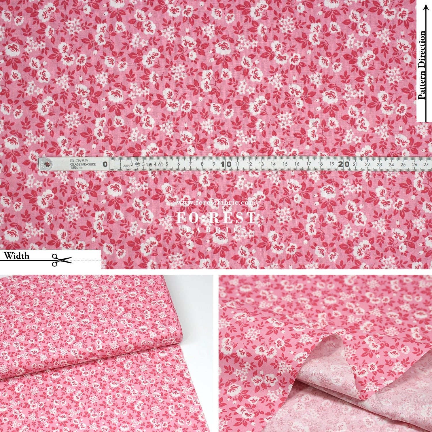 Quilting Liberty - Scented Rose fabric A - FO:REST Fabric 布恩堂Liberty fabrictana lawnjapanese fabricykk zipper