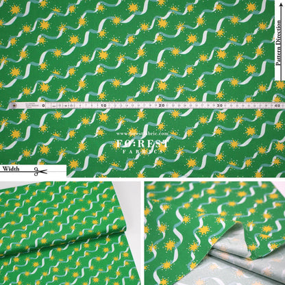 Quilting Liberty - Stars and Ribbons fabric A - FO:REST Fabric 布恩堂Liberty fabrictana lawnjapanese fabricykk zipper