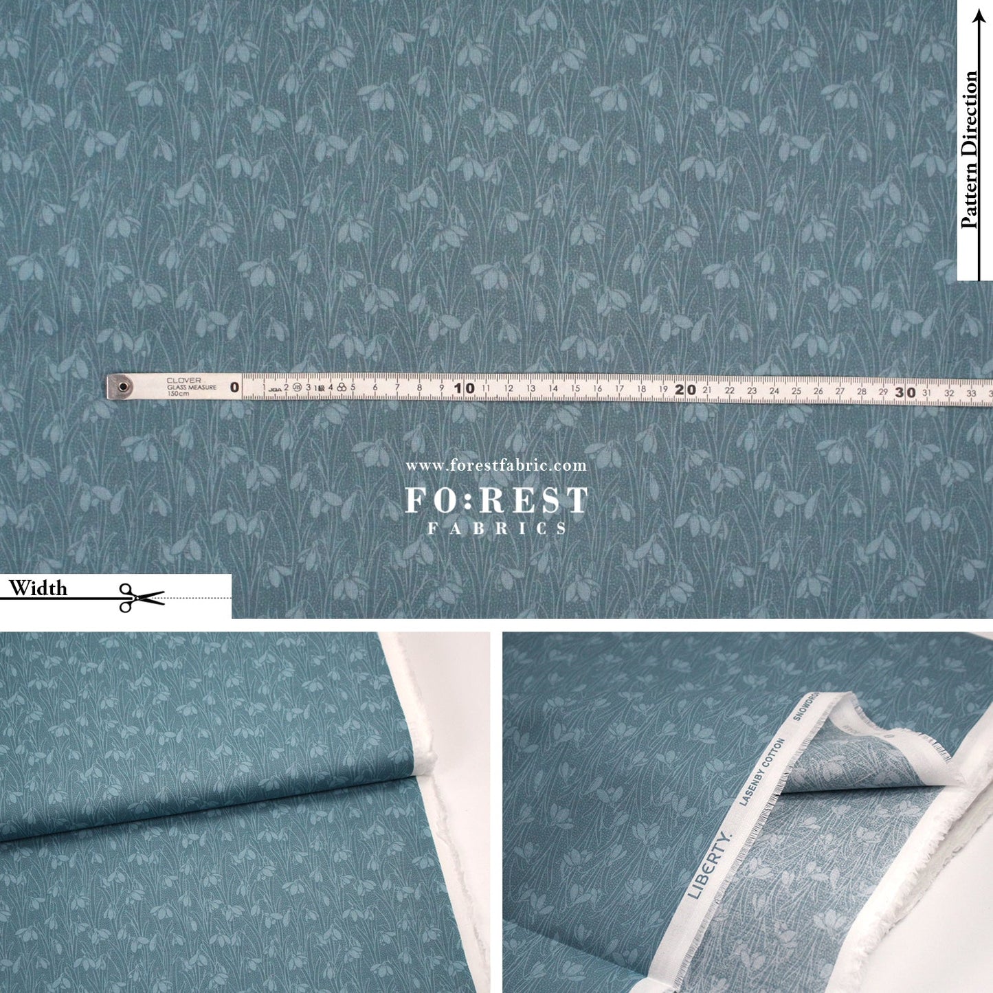 Quilting Liberty - Steely Sky A - FO:REST Fabric 布恩堂Liberty fabrictana lawnjapanese fabricykk zipper