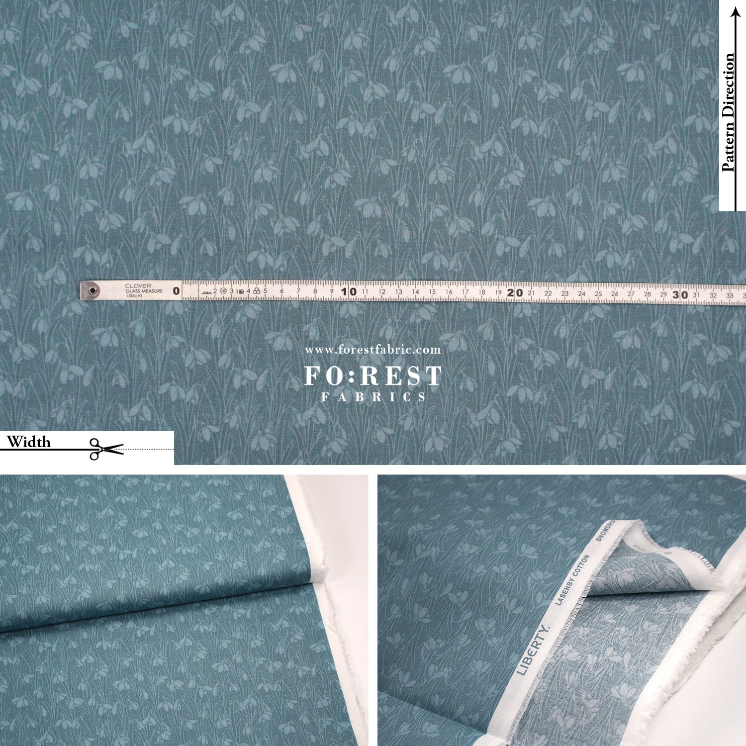 Quilting Liberty - Steely Sky A - FO:REST Fabric 布恩堂Liberty fabrictana lawnjapanese fabricykk zipper