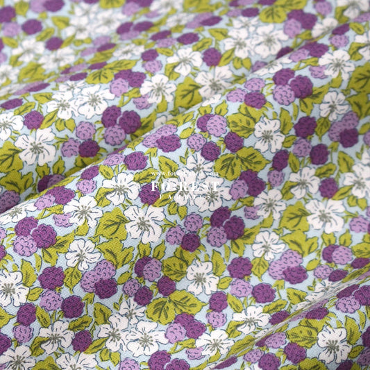 Quilting Liberty - Sweet Blackberries A - FO:REST Fabric 布恩堂Liberty fabrictana lawnjapanese fabricykk zipper
