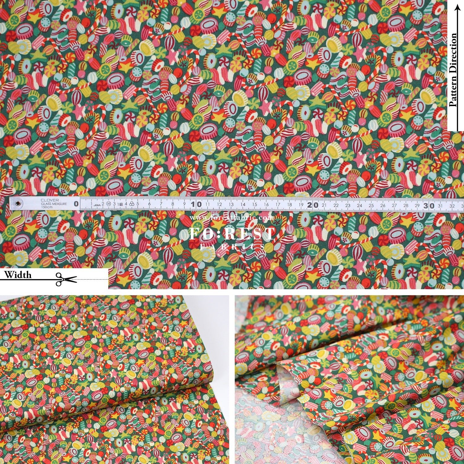Quilting Liberty - Sweet Surprise fabric A - FO:REST Fabric 布恩堂Liberty fabrictana lawnjapanese fabricykk zipper