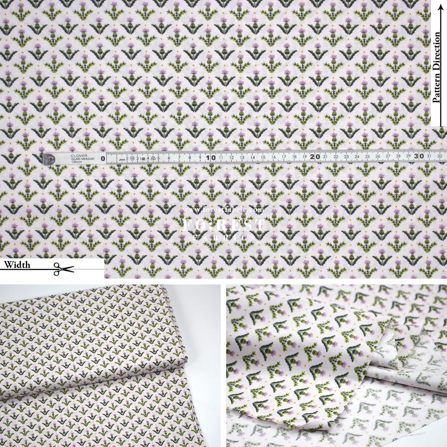 Quilting Liberty - Tay Thistle A - FO:REST Fabric 布恩堂Liberty fabrictana lawnjapanese fabricykk zipper