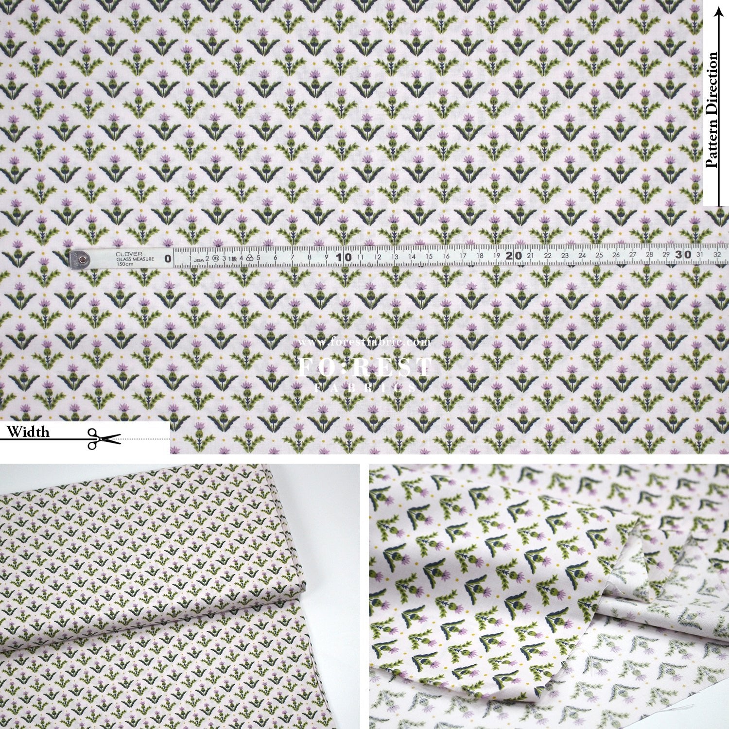 Quilting Liberty - Tay Thistle A - FO:REST Fabric 布恩堂Liberty fabrictana lawnjapanese fabricykk zipper