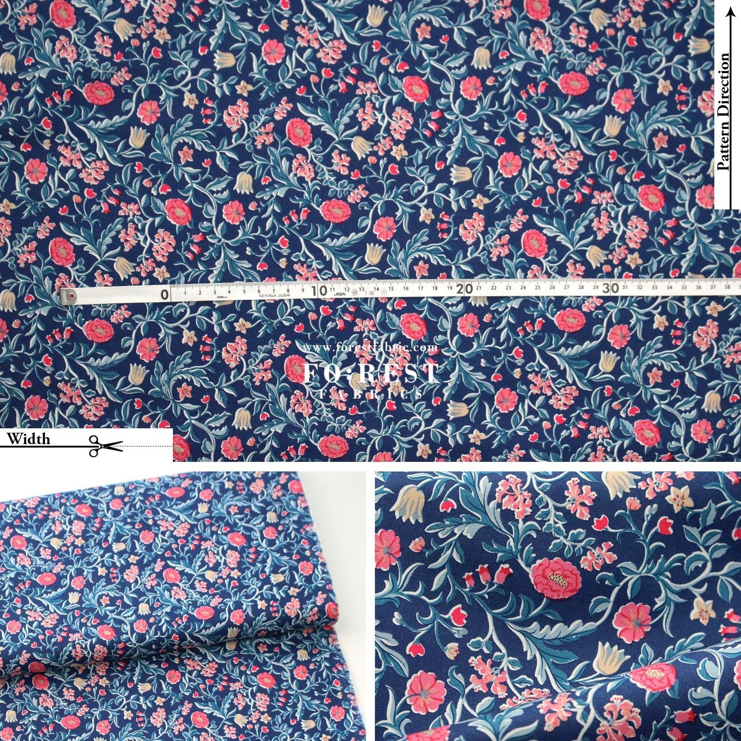 Quilting Liberty - The Craft Garden 2 fabric - FO:REST Fabric 布恩堂Liberty fabrictana lawnjapanese fabricykk zipper