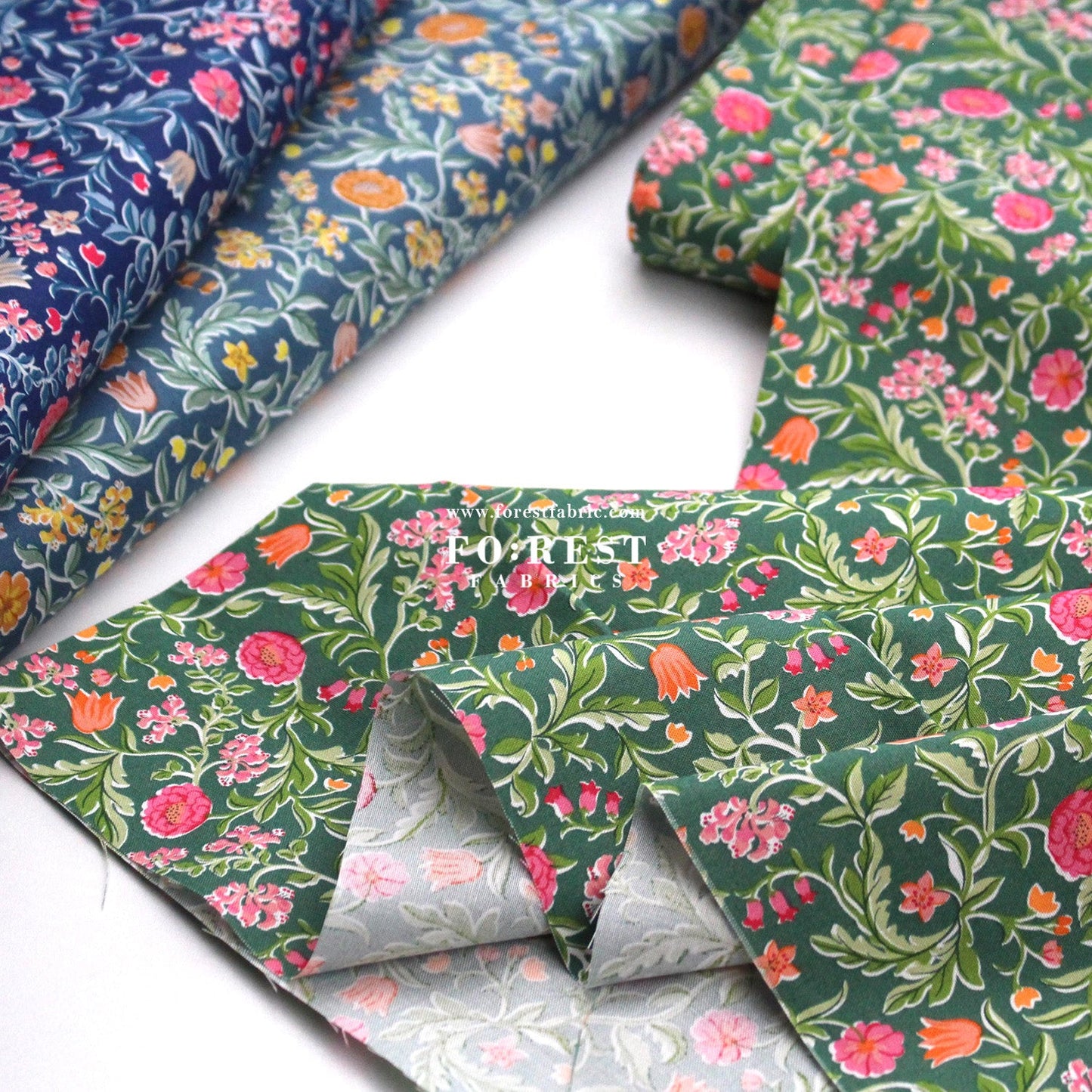 Quilting Liberty - The Craft Garden 2 fabric - FO:REST Fabric 布恩堂Liberty fabrictana lawnjapanese fabricykk zipper