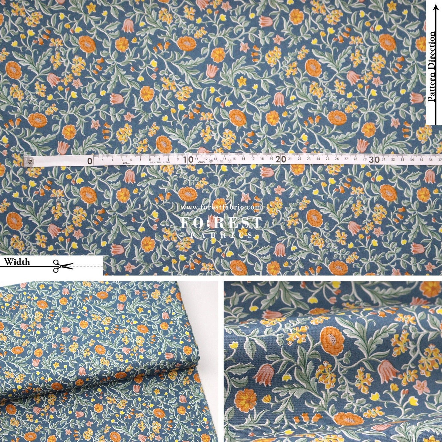 Quilting Liberty - The Craft Garden 2 fabric - FO:REST Fabric 布恩堂Liberty fabrictana lawnjapanese fabricykk zipper
