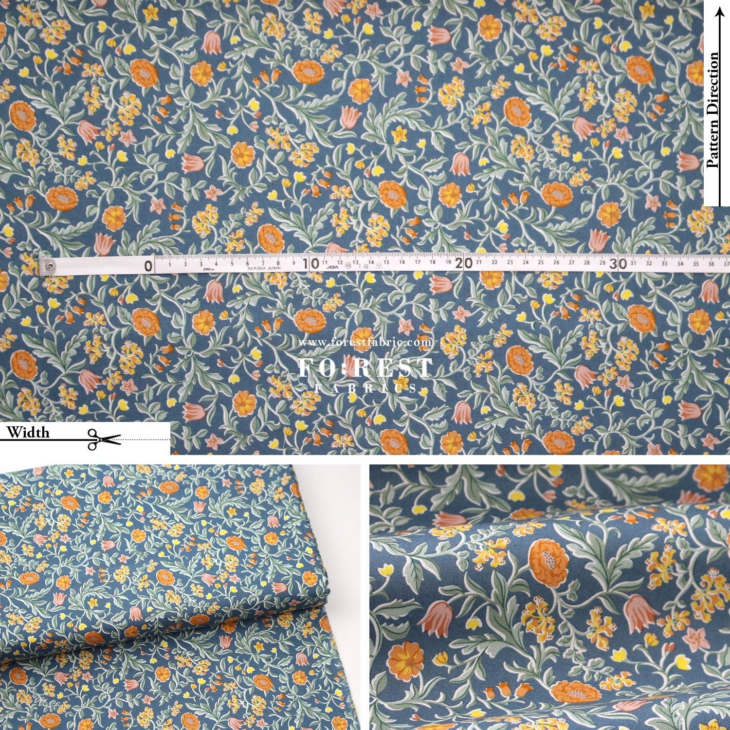 Quilting Liberty - The Craft Garden 2 fabric - FO:REST Fabric 布恩堂Liberty fabrictana lawnjapanese fabricykk zipper