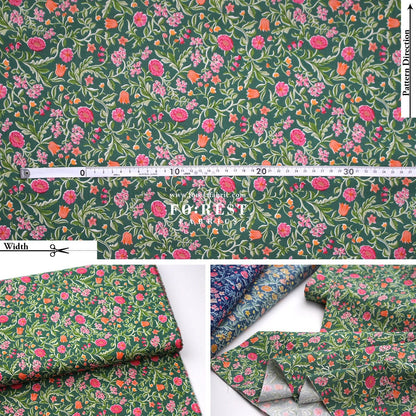 Quilting Liberty - The Craft Garden 2 fabric - FO:REST Fabric 布恩堂Liberty fabrictana lawnjapanese fabricykk zipper
