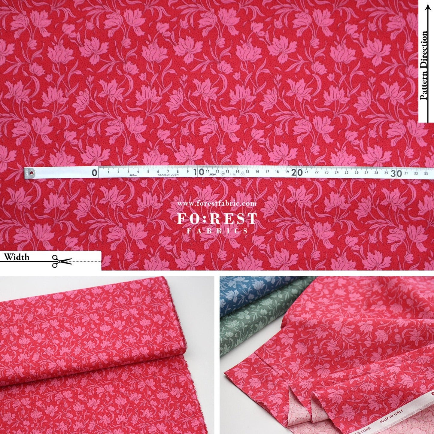 Quilting Liberty - The Craft Garden 2 fabric - FO:REST Fabric 布恩堂Liberty fabrictana lawnjapanese fabricykk zipper