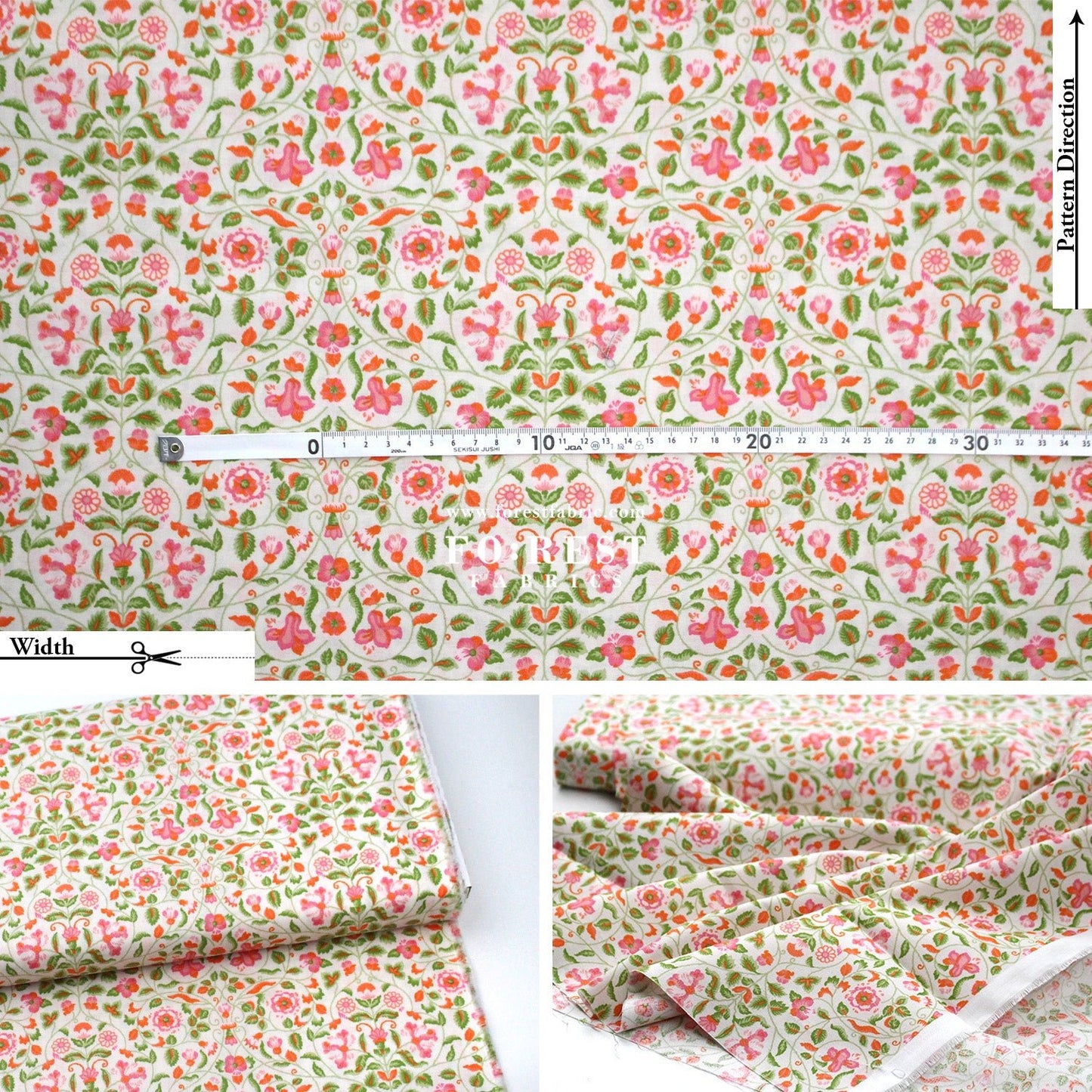 Quilting Liberty - The Craft Garden A fabric - FO:REST Fabric 布恩堂Liberty fabrictana lawnjapanese fabricykk zipper