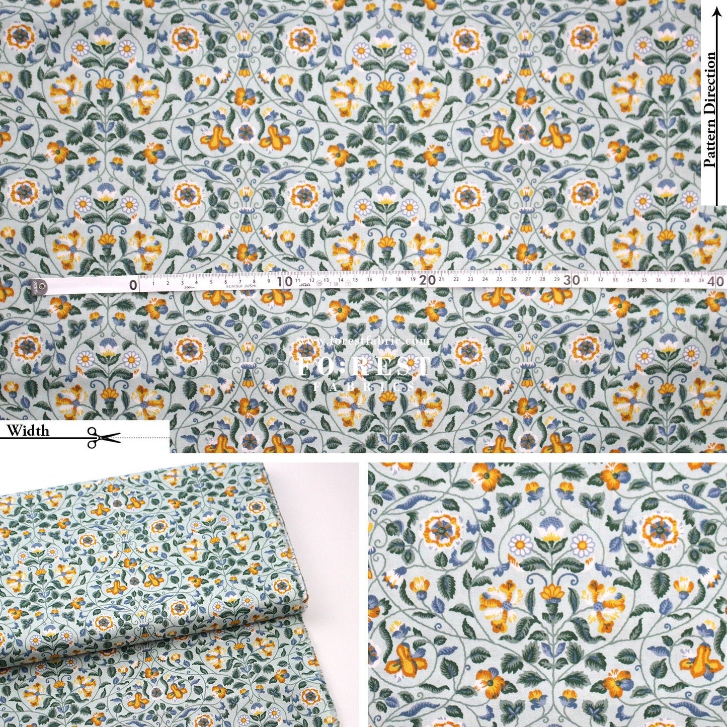 Quilting Liberty - The Craft Garden A fabric - FO:REST Fabric 布恩堂Liberty fabrictana lawnjapanese fabricykk zipper