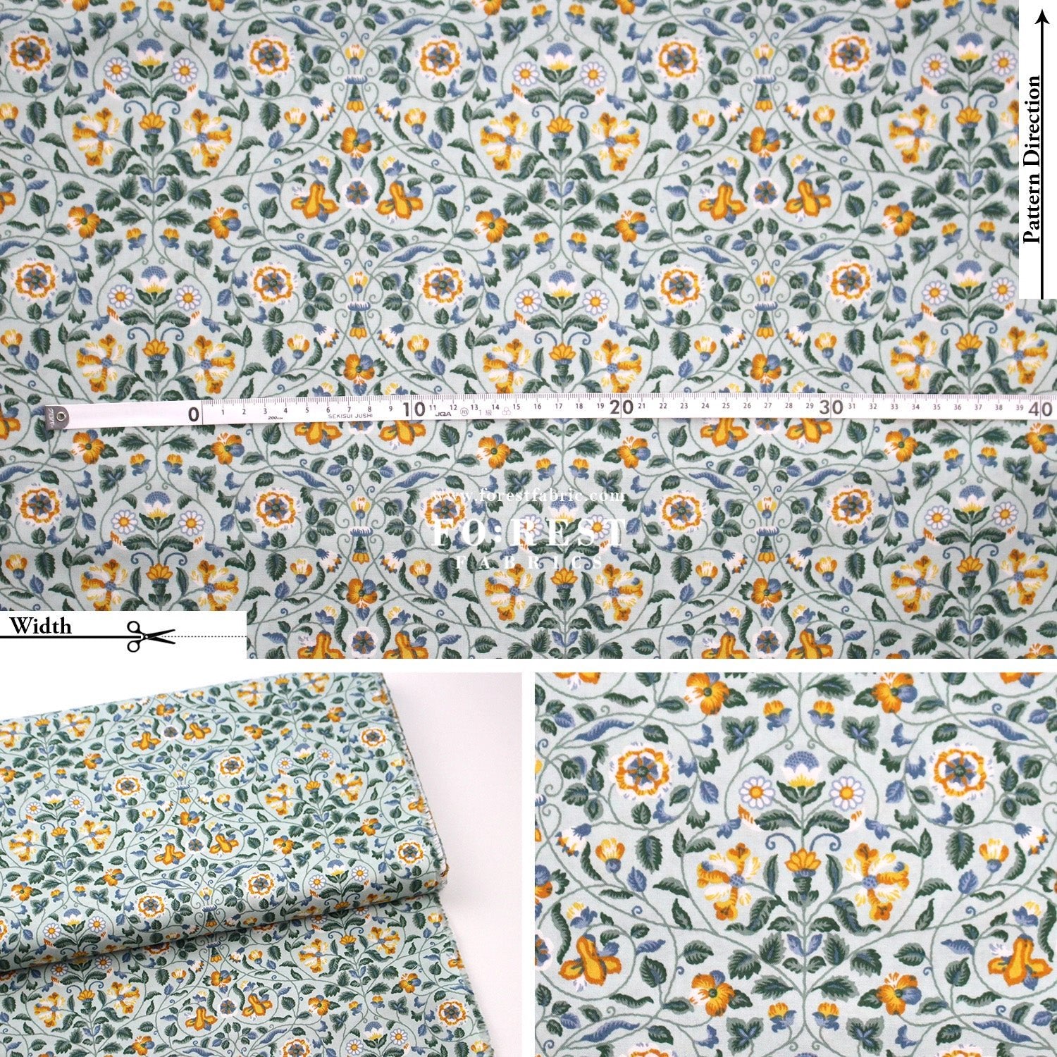 Quilting Liberty - The Craft Garden A fabric - FO:REST Fabric 布恩堂Liberty fabrictana lawnjapanese fabricykk zipper