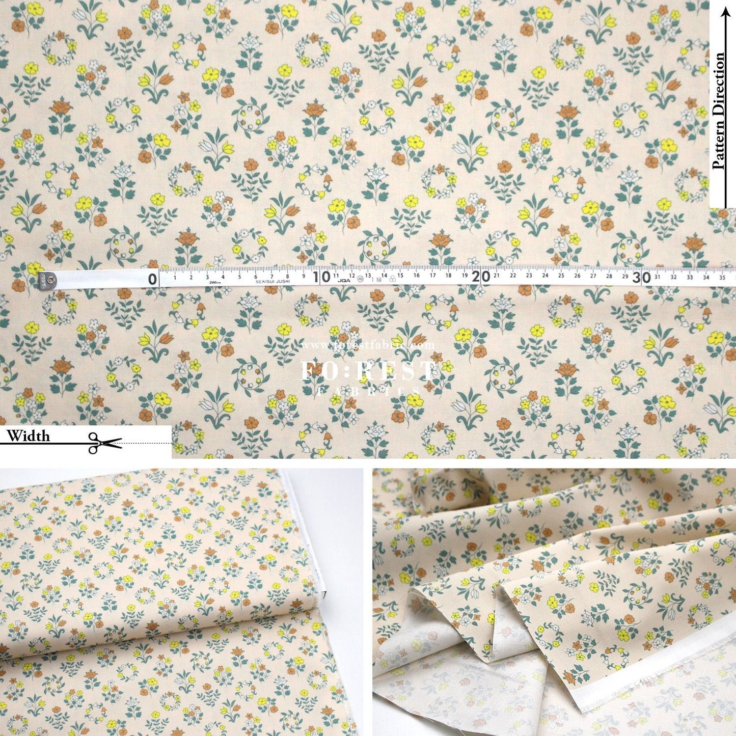 Quilting Liberty - The Craft Garden A fabric - FO:REST Fabric 布恩堂Liberty fabrictana lawnjapanese fabricykk zipper