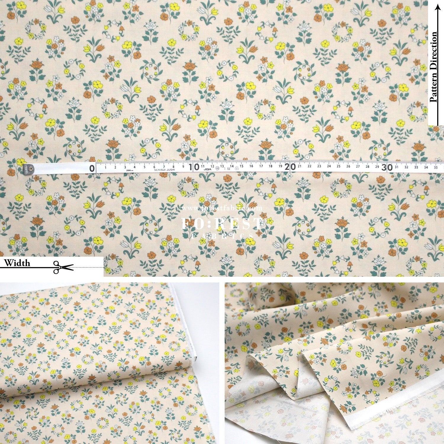 Quilting Liberty - The Craft Garden A fabric - FO:REST Fabric 布恩堂Liberty fabrictana lawnjapanese fabricykk zipper