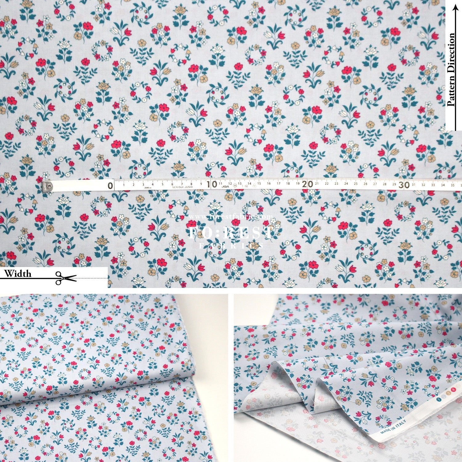 Quilting Liberty - The Craft Garden A fabric - FO:REST Fabric 布恩堂Liberty fabrictana lawnjapanese fabricykk zipper