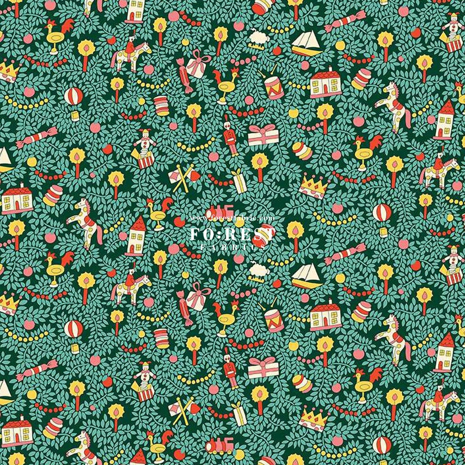 Quilting Liberty - Toy Tree fabric A - FO:REST Fabric 布恩堂Liberty fabrictana lawnjapanese fabricykk zipper