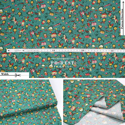 Quilting Liberty - Toy Tree fabric A - FO:REST Fabric 布恩堂Liberty fabrictana lawnjapanese fabricykk zipper
