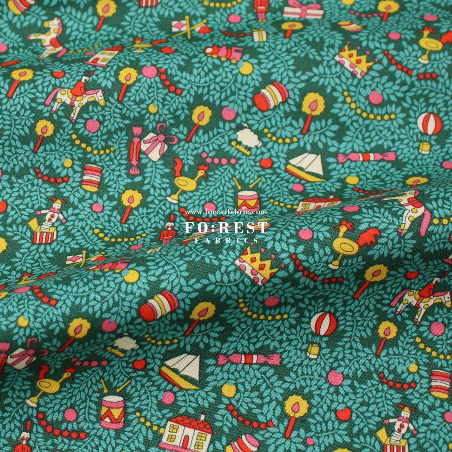 Quilting Liberty - Toy Tree fabric A - FO:REST Fabric 布恩堂Liberty fabrictana lawnjapanese fabricykk zipper