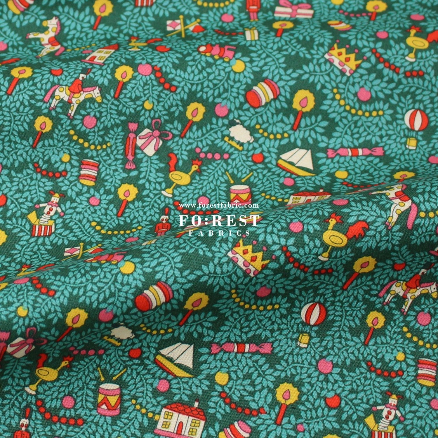 Quilting Liberty - Toy Tree fabric A - FO:REST Fabric 布恩堂Liberty fabrictana lawnjapanese fabricykk zipper