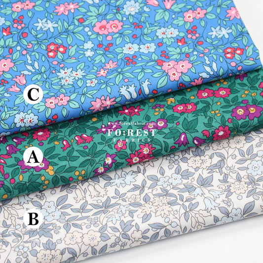 Quilting Liberty - Trailing Blossom 275cm Wide Width fabric - FO:REST Fabric 布恩堂Liberty fabrictana lawnjapanese fabricykk zipper