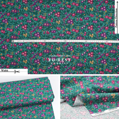 Quilting Liberty - Trailing Blossom 275cm Wide Width fabric - FO:REST Fabric 布恩堂Liberty fabrictana lawnjapanese fabricykk zipper