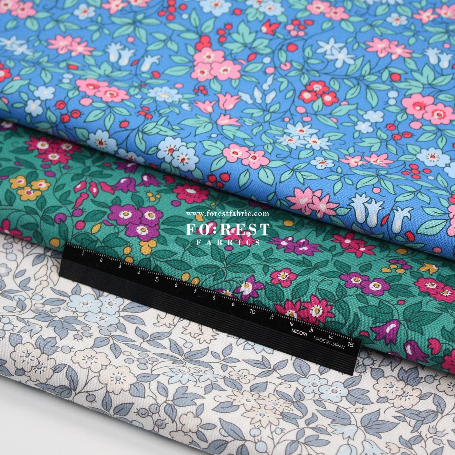 Quilting Liberty - Trailing Blossom 275cm Wide Width fabric - FO:REST Fabric 布恩堂Liberty fabrictana lawnjapanese fabricykk zipper