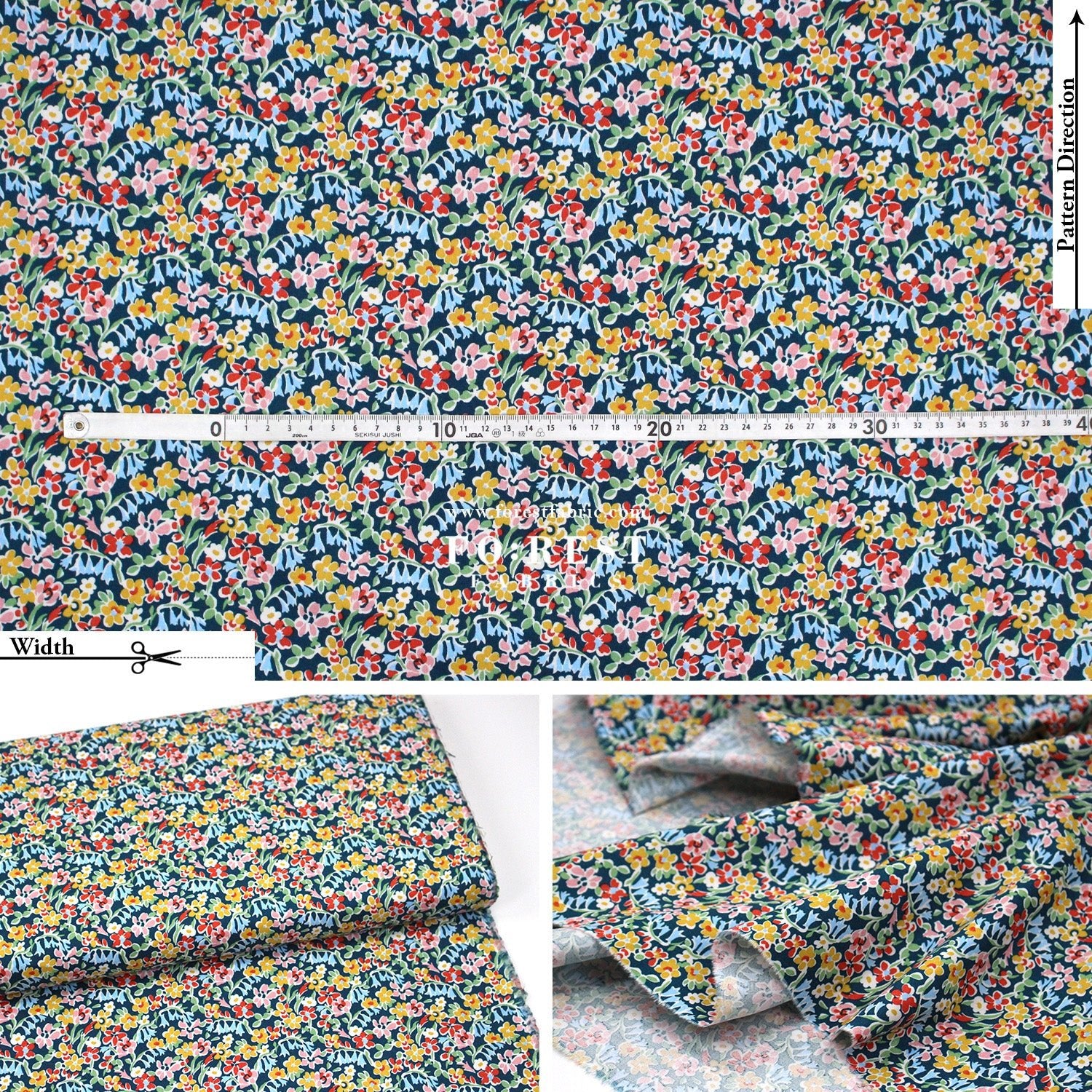 Quilting Liberty - Tudor Celebration 1 fabric - FO:REST Fabric 布恩堂Liberty fabrictana lawnjapanese fabricykk zipper