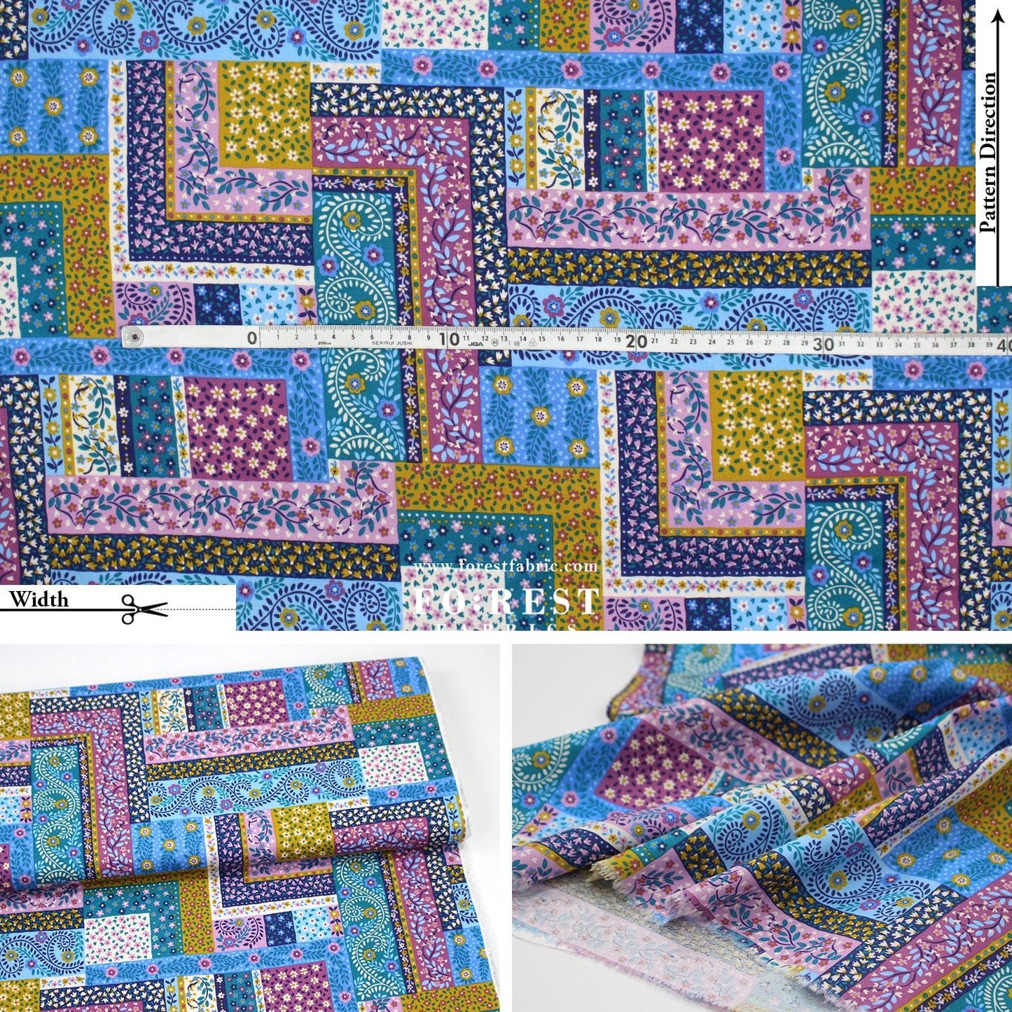 Quilting Liberty - Tudor Celebration 2 fabric - FO:REST Fabric 布恩堂Liberty fabrictana lawnjapanese fabricykk zipper