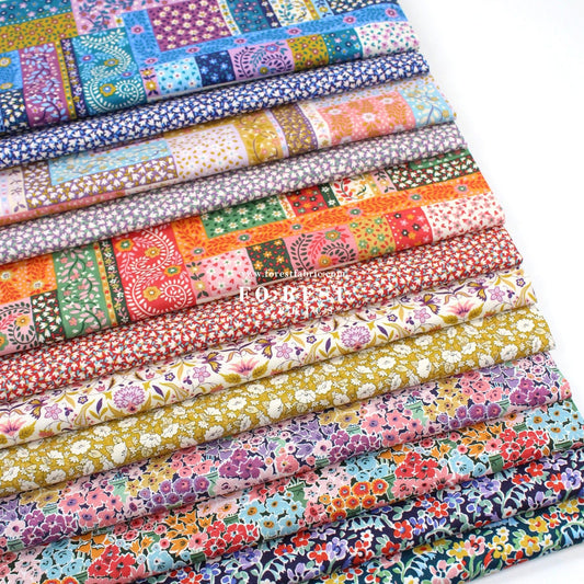 Quilting Liberty Tudor Celebration fabric SET - FO:REST Fabric 布恩堂Liberty fabrictana lawnjapanese fabricykk zipper