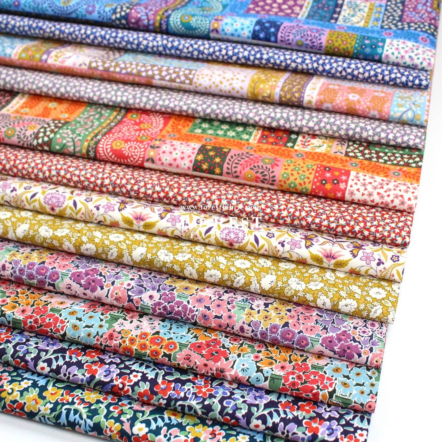 Quilting Liberty Tudor Celebration fabric SET - FO:REST Fabric 布恩堂Liberty fabrictana lawnjapanese fabricykk zipper