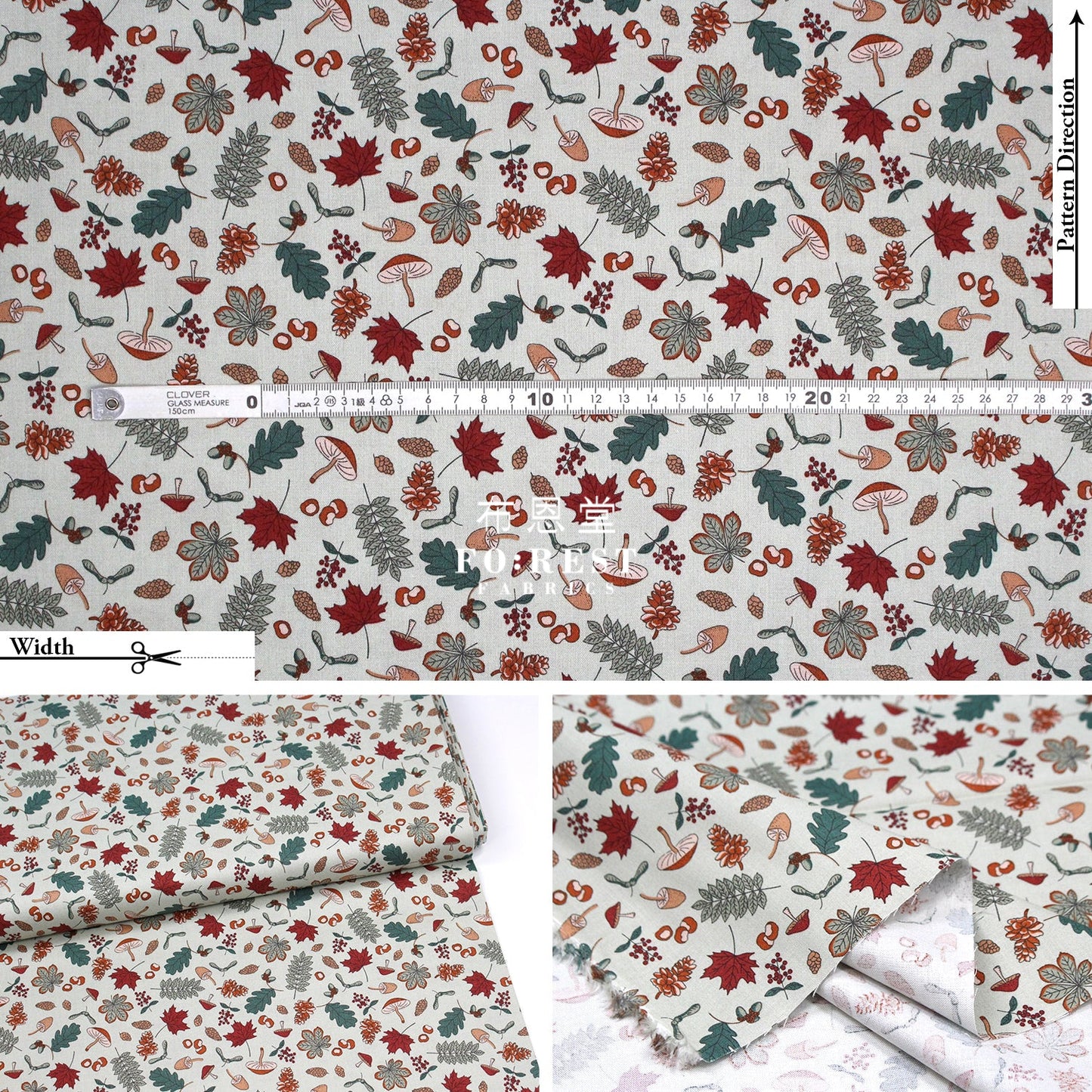 Quilting Liberty - Woodland Forage C Lasenby Cotton