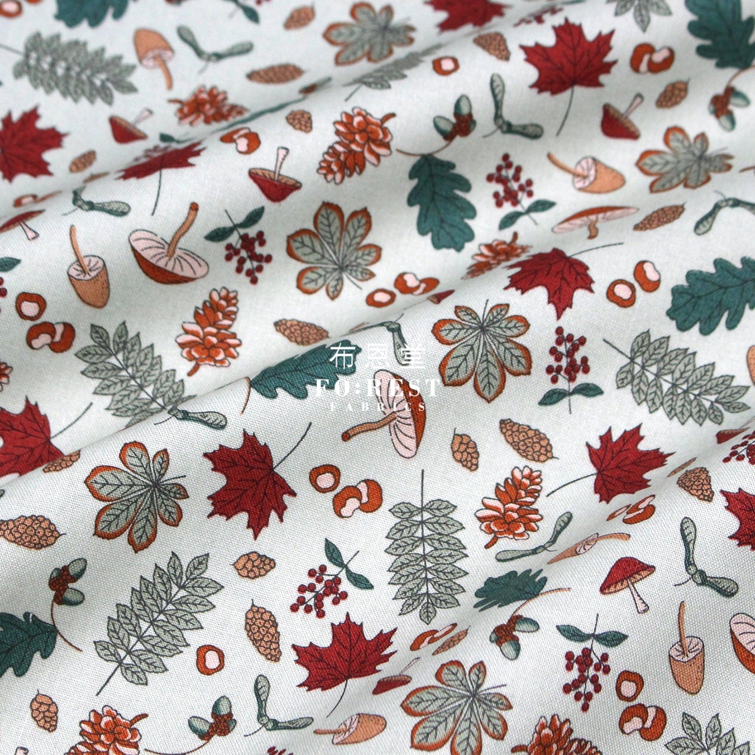 Quilting Liberty - Woodland Forage C - FO:REST Fabric 布恩堂Liberty fabrictana lawnjapanese fabricykk zipper