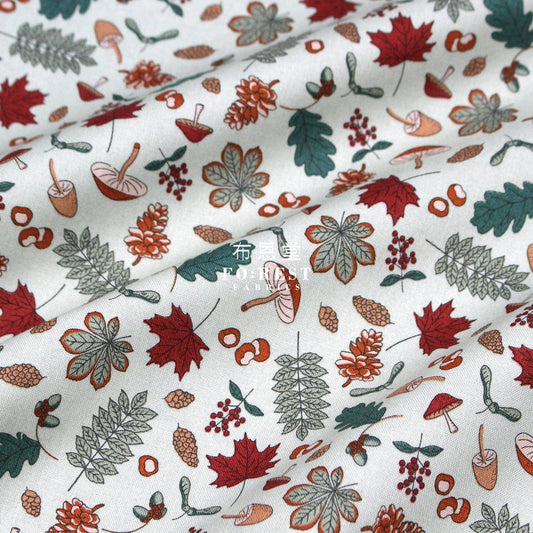 Quilting Liberty - Woodland Forage C - FO:REST Fabric 布恩堂Liberty fabrictana lawnjapanese fabricykk zipper