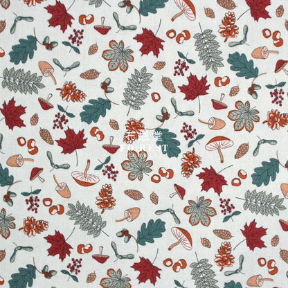 Quilting Liberty - Woodland Forage C - FO:REST Fabric 布恩堂Liberty fabrictana lawnjapanese fabricykk zipper