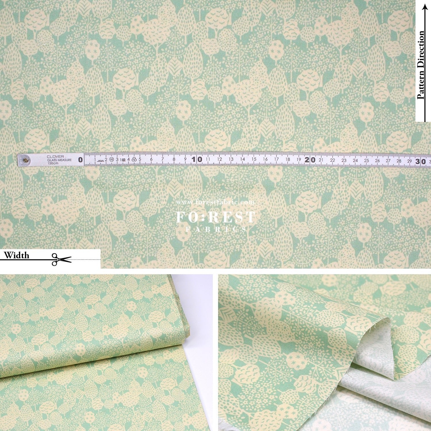 Quilting Liberty - Woodland Silhouette fabric A - FO:REST Fabric 布恩堂Liberty fabrictana lawnjapanese fabricykk zipper