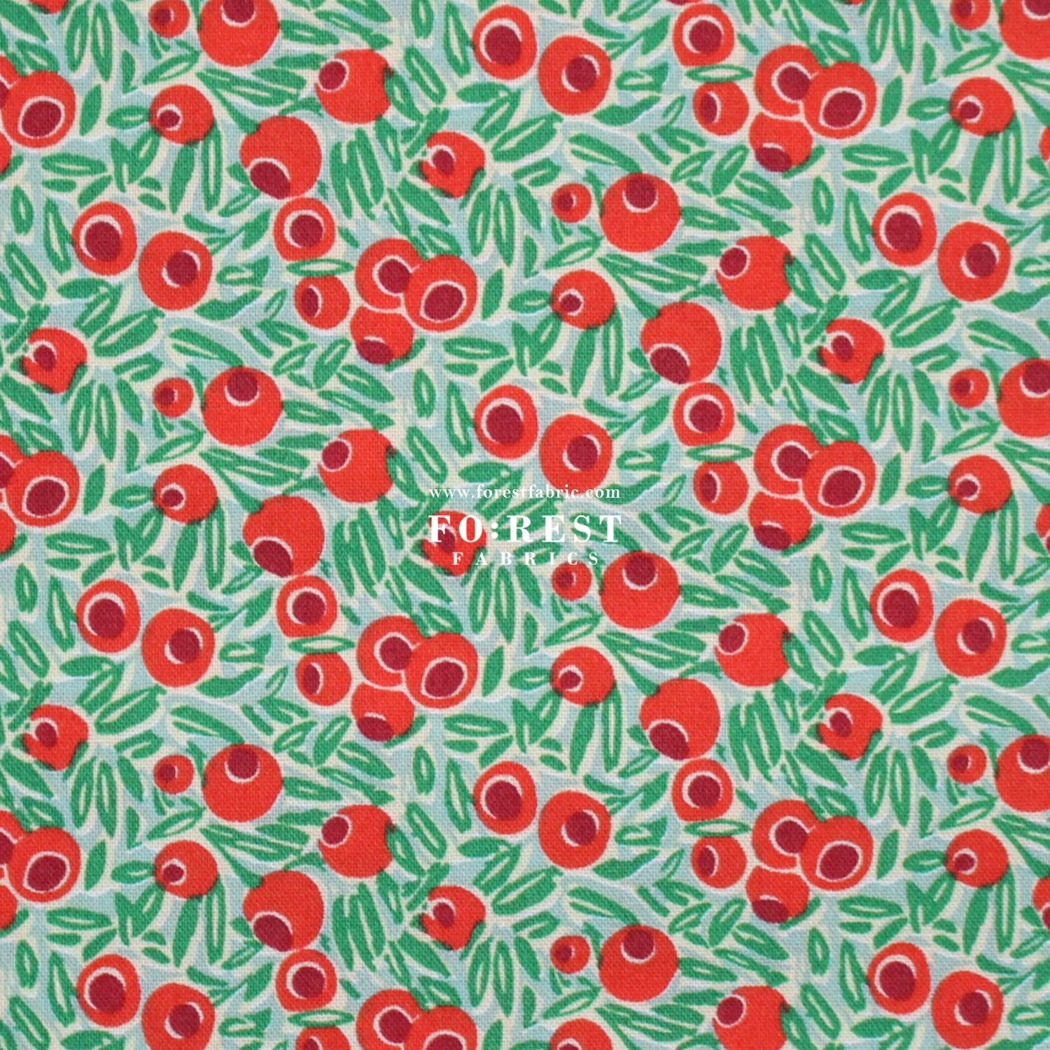Quilting Liberty - Yew Berries fabric A - FO:REST Fabric 布恩堂Liberty fabrictana lawnjapanese fabricykk zipper