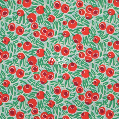 Quilting Liberty - Yew Berries fabric A - FO:REST Fabric 布恩堂Liberty fabrictana lawnjapanese fabricykk zipper
