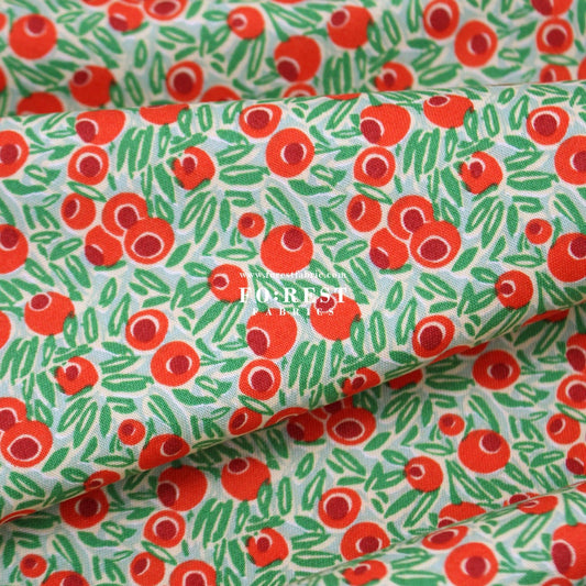 Quilting Liberty - Yew Berries fabric A - FO:REST Fabric 布恩堂Liberty fabrictana lawnjapanese fabricykk zipper